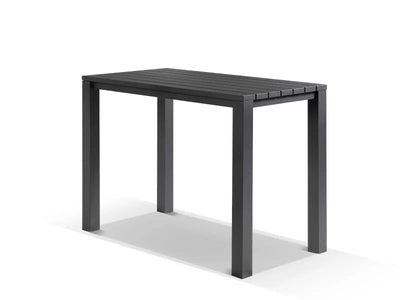 Adele Table & Voyage Chairs | Outdoor Balcony Bar Setting in Charcoal / 5pc 140x74cm_4