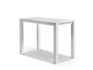 Adele Table & Voyage Chairs | Outdoor Balcony Bar Setting in White / 5pc 140x74cm_4