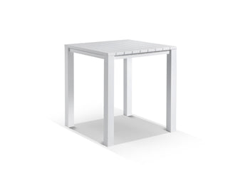 Adele Table & Nivala Chairs | Outdoor Bar Setting in White / Biscuit / 5pc 95x95cm_3