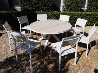 Adele Round Ceramic table with Balkoni Chairs 9pc Outdoor Dining Setting_1