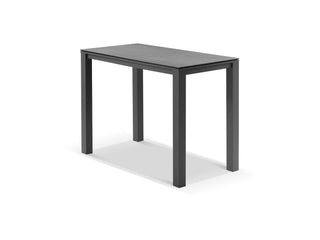 Adele Ceramic Table & Serang Chairs | Outdoor Bar Setting in Charcoal / Dark Grey / Black / 5pc 140x74cm_1