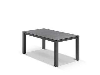 Adele Ceramic Table & Treble Chairs | Outdoor Dining Setting in Charcoal / Dark Grey / Carbon / 7pc 165cm_1