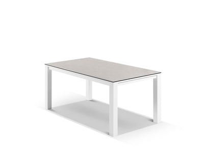 Adele Ceramic Table & Nivala Chairs | Outdoor Dining Setting in White / Light Grey / Frost Grey / 7pc 165cm_5