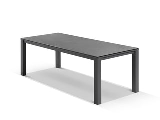 Adele Ceramic Table & Nivala Chairs | Outdoor Dining Setting in Charcoal / Dark Grey / Black / 9pc 220cm_2