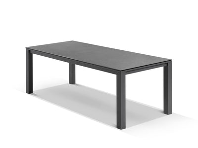 Adele Ceramic Table & Treble Chairs | Outdoor Dining Setting in Charcoal / Dark Grey / Carbon / 9pc 220cm_1
