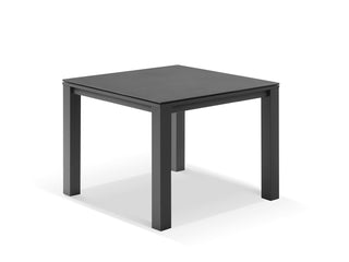Adele Ceramic Table & Nivala Chairs | Outdoor Dining Setting in Charcoal / Dark Grey / Black / 5pc 95cm_3