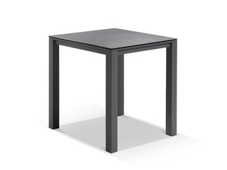 Adele Ceramic Table & Nivala Chairs | Outdoor Bar Setting in Charcoal / Dark Grey / Black / 5pc 95x95cm_2