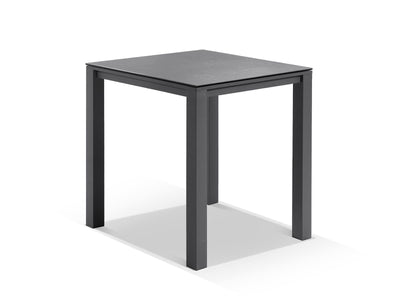 Adele Ceramic Table & Nivala Chairs | Outdoor Bar Setting in Charcoal / Dark Grey / Black / 5pc 95x95cm_2