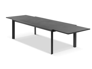 Adele Extension Outdoor Dining Table in Charcoal / Dark Grey