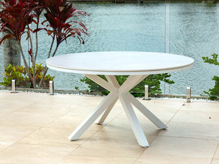 SUNSHINE COAST FLOOR STOCK SALE - Adele Round Ceramic Table with Nivala Chairs 7pc Outdoor Dining Setting_4
