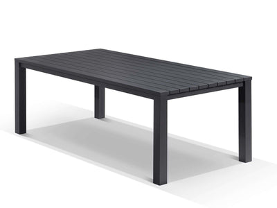 Adele Table & Bailey Chairs | Outdoor Dining Setting in Charcoal / 9pc 220cm_2
