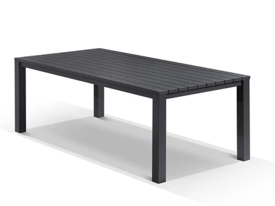 Adele Table & Bali Chairs | Outdoor Dining Setting in Charcoal / 9pc 220cm_7