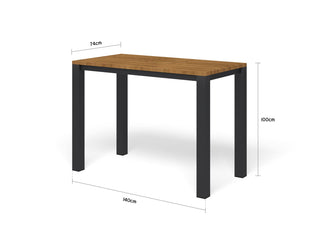 Adele Teak Outdoor Bar Table in Charcoal / 140x74cm 1