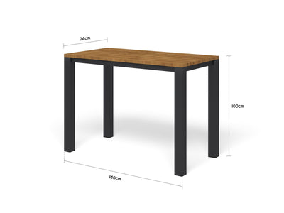 Adele Teak Outdoor Bar Table in Charcoal / 140x74cm 1