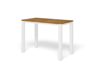 Adele Teak Outdoor Bar Table in White / 140x74cm