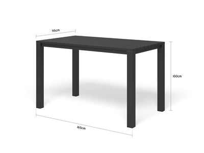 Adele Outdoor Bar Table in Charcoal / 165x95cm 1
