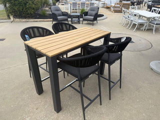 PERTH FLOORSTOCK SALE - Adele Table with Nivala Bar Chairs 5pc Outdoor Bar Setting_1
