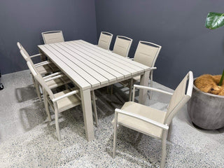 SYD FLOORSTOCK SALE - Adele Table with Verde Chairs 9pc Outdoor Dining Setting_1