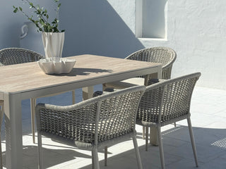 Adina Outdoor Dining Table in Dune / Travertino / 165x95cm 3