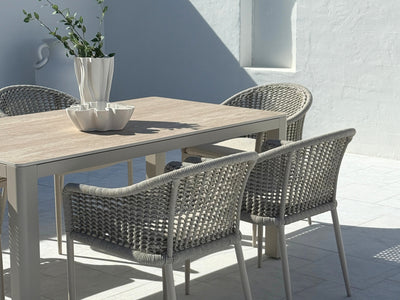Adina Outdoor Dining Table in Dune / Travertino / 165x95cm 3