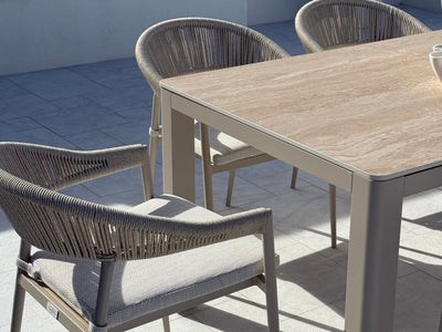 Adina Outdoor Dining Table in Dune / Travertino / 220x95cm 1