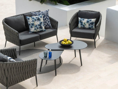 Amazone Outdoor Coffee Table Set in Charcoal 4.