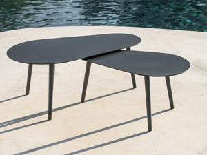 Amazone Outdoor Coffee Table Set in Charcoal