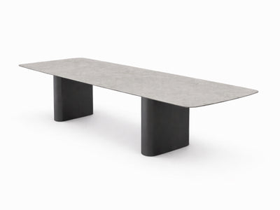 Amorelli Outdoor Dining Table in Charcoal / Palladium