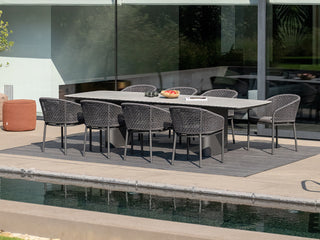 Amorelli Outdoor Dining Table in Charcoal / Palladium 2