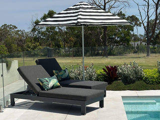 Anjuna Outdoor Sunlounge in Charcoal / Graphite 5.