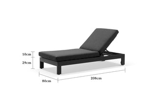 Anjuna Outdoor Sunlounge in Charcoal / Sooty 2.