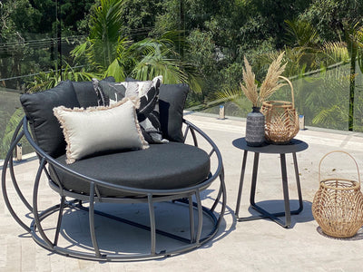 Antilles Outdoor Daybed in Charcoal / Sooty 3.