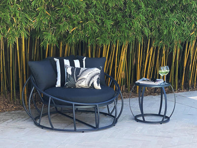 Antilles Outdoor Daybed in Charcoal / Sooty 5.