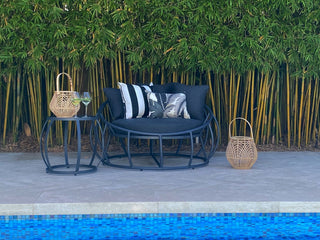 Antilles Outdoor Daybed in Charcoal / Sooty 4.