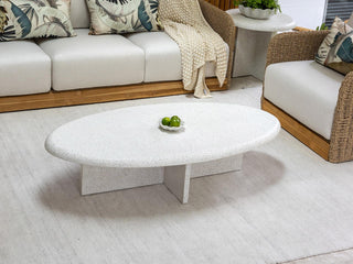 Arezzo Outdoor Coffee Table in Terrazzo / 140x70cm - lifestyle.