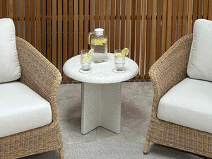 Arezzo Outdoor Side Table in Terrazzo