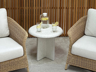 Arezzo Outdoor Side Table in Terrazzo