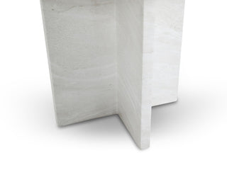 Arezzo Outdoor Side Table in Visconti - side view.