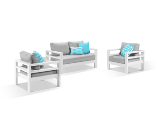 Aspen Sofa Set in White / Grey Chine / 4 Seater / Without Coffee Table_1