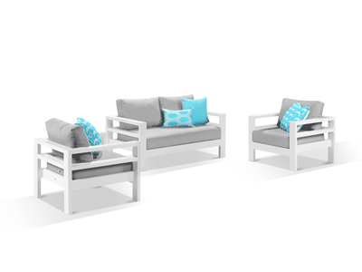 Aspen Sofa Set in White / Grey Chine / 4 Seater / Without Coffee Table_1