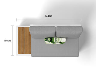 Aspen Teak Platform | Outdoor Lounge Setting in White / Light Grey / Grey Chine / 4 Seater 2LH-2RH / Aspen Corner Table_3