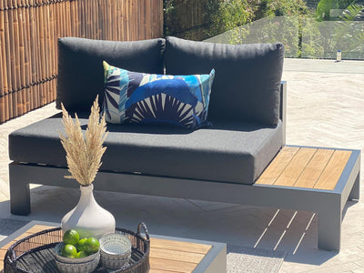 Tropicalia Porcelain Blue Outdoor Euro Bolster Cushion in Porcelain 4.
