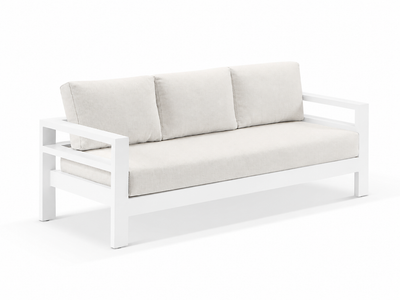 Aspen Outdoor Lounge in White / Lopi Marble in 3 Seater