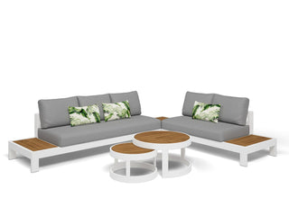 SYD FLOORSTOCK SALE- Aspen 5 Seater Outdoor Teak Platform Lounge Setting_14