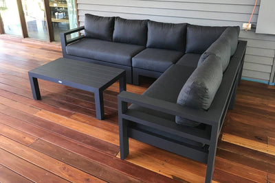 Aspen Modular | Outdoor Lounge Setting in Charcoal / Sooty / 6 Seater / Adele 140x63cm_8