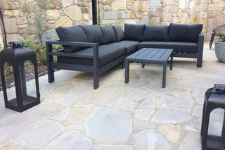 Aspen Modular | Outdoor Lounge Setting in Charcoal / Sooty / 6 Seater / Adele 140x63cm_9