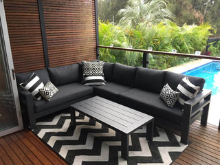 Aspen Modular | Outdoor Lounge Setting in Charcoal / Sooty / 6 Seater / Adele 140x63cm_2