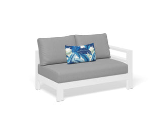 Aspen Single Arm Outdoor Modular Lounge in White / Grey Chine / Left