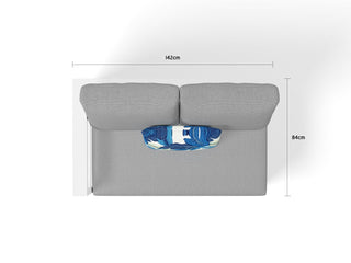Aspen Single Arm Outdoor Modular Lounge in White / Grey Chine / Right 1