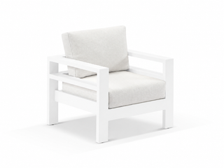Aspen Outdoor Armchair in White / Lopi Marble